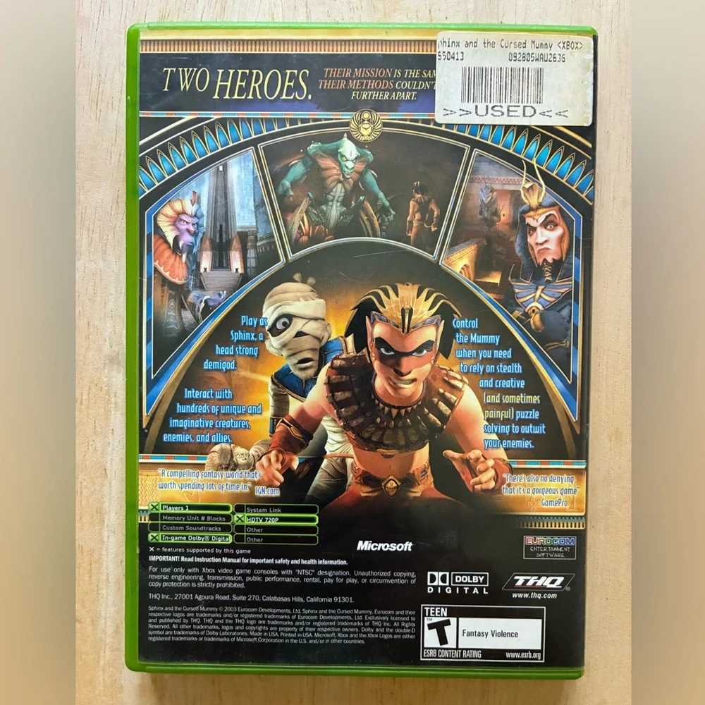 Sphinx and the Cursed Mummy (Microsoft Xbox) 2003